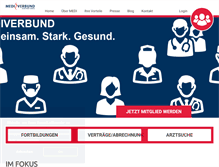 Tablet Screenshot of medi-verbund.de